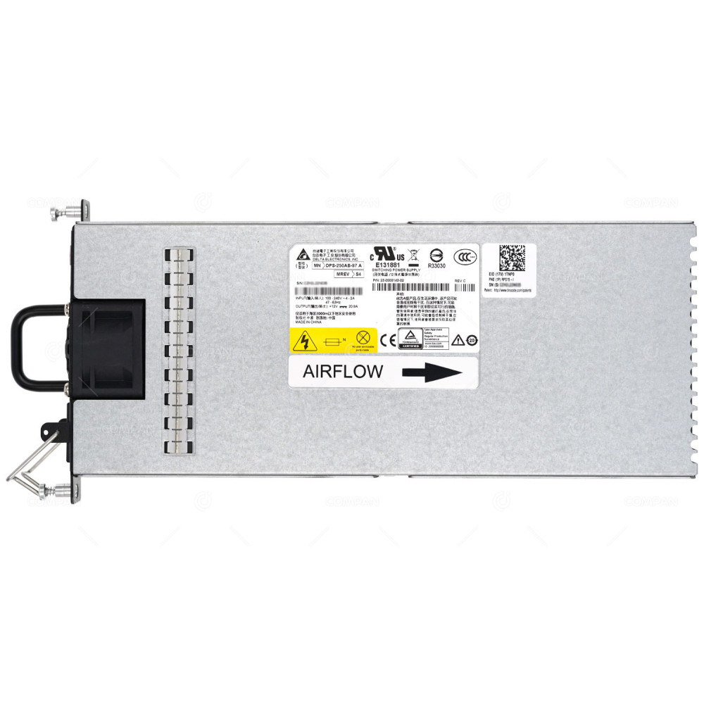 RPS15-I BROCADE POWER SUPPLY 250W PORT SIDE INTAKE FOR ICX6610-24-I 23-0000143-02, DPS-250AB-97